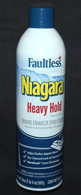 THREE NEW Faultless Niagara Ironing Spray Starch Original Finish