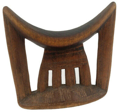 Antique African Wood Headrest 8 Inch Tall Tribal Art Hand Carved Ethiopian