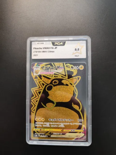 PCA 9.5 Mint, Japanese Pokémon Card, Pikachu Vmax Gold 279/184, S8b