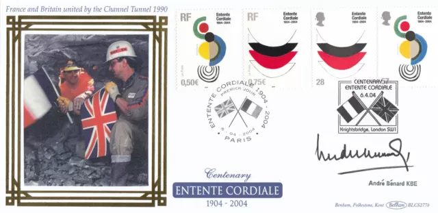 (1091348) ANDRE BENARD FIRMADO Entente Cordiale GB/Francia Joint Benham FDC 2004