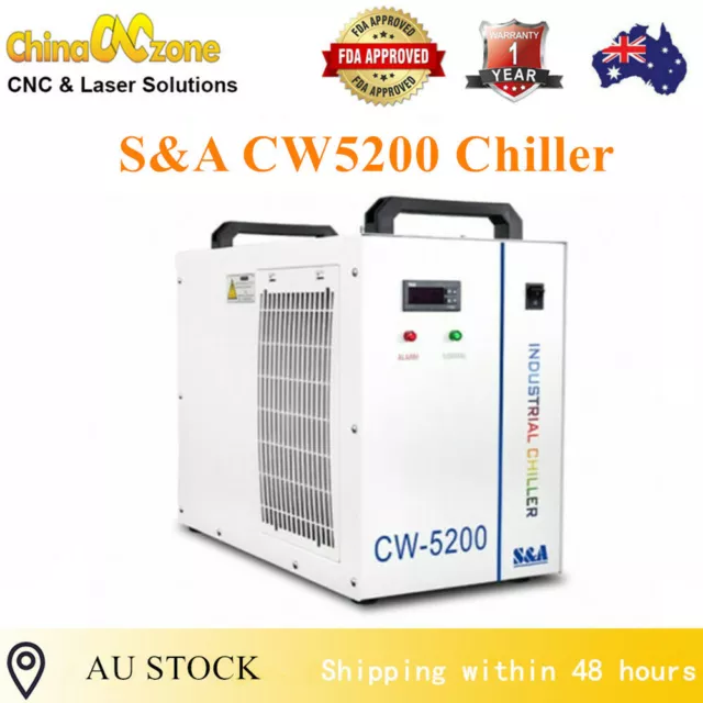 S&A CW-5200 Industry Water Chiller AC220V for 100-130W Co2 Laser Engraving AU