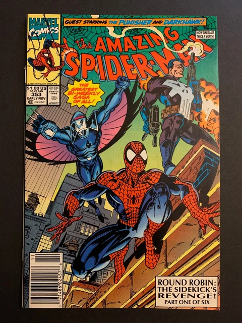 Amazing Spider-Man 353 VF- -- "When Midnight Strikes!" Punisher App. Marvel 1991