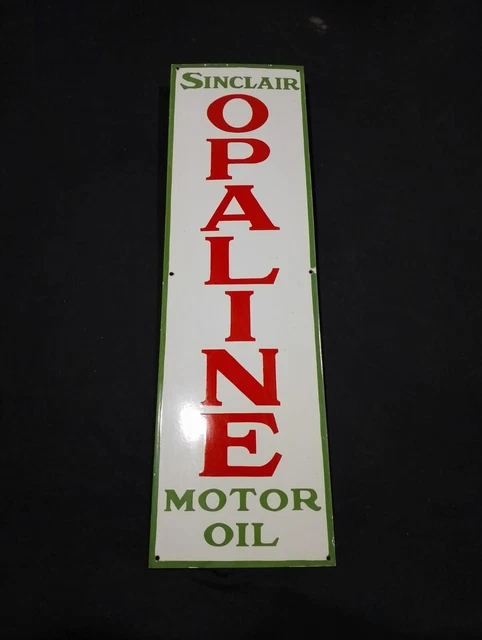 Porcelain Sinclair Opaline Enamel Metal Sign Size 48" x 14" Inches