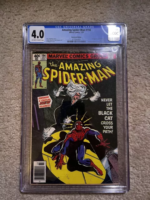 Amazing Spider-Man #194 (1979) CGC 4.0 Newsstand, 1st Black Cat