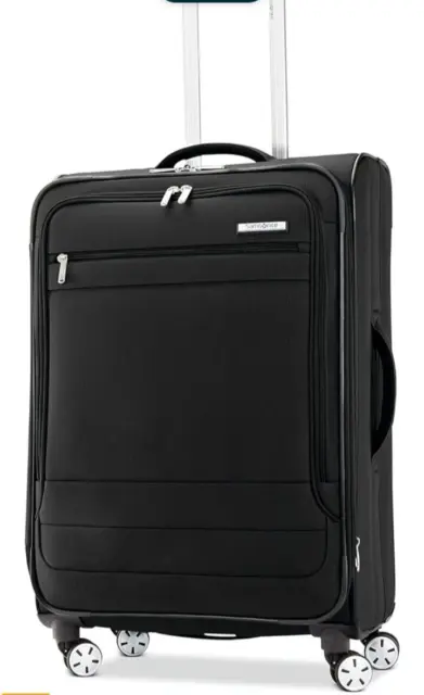 Samsonite Solyte DLX Softside Expandable Luggage with Spinner Wheels, Black 25”