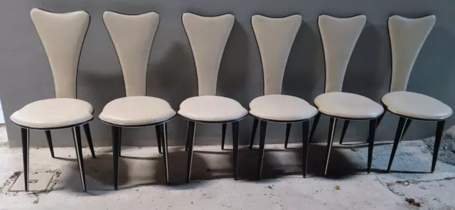 set di Sei sedie design umberto mascagni anni 60 vintage