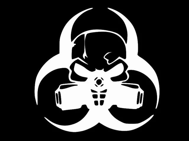 Sticker Star Sticker US Army Punisher Biohazard Skull AVw187299 – Déco Sticker Store