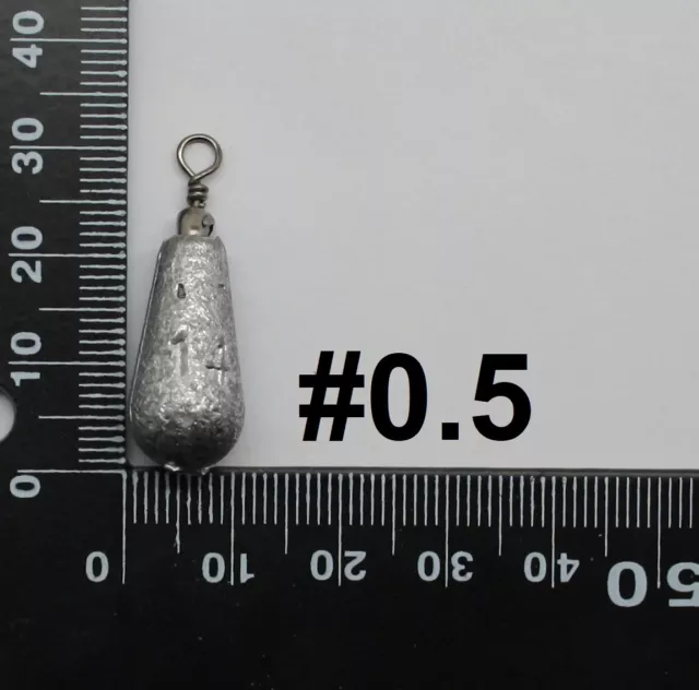 Pear Bomb Sinkers, 1/2 Oz - 24 Oz, Bulk Packs, Mixed Packs, Snapper Leads 2