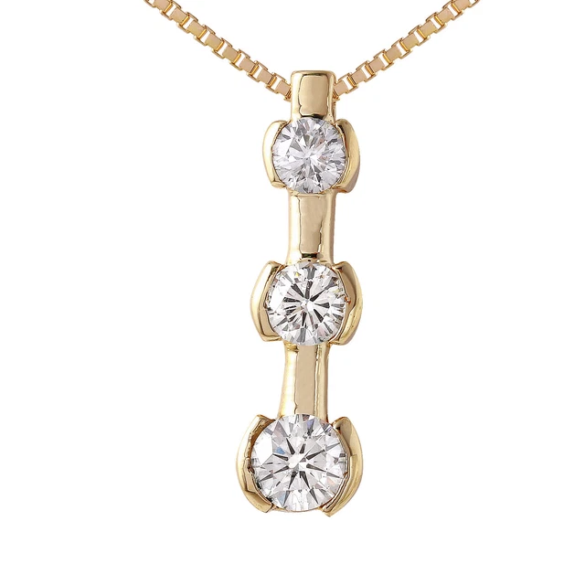 14KT Yellow Gold 1.04ctw Diamond Pendant Chain Length 20 14KT Yellow Gold 1.04ctw Diamond Pendant Chain Length 20