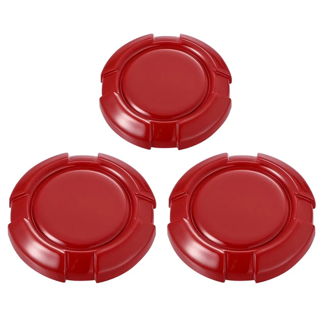 Coche Exterior Puerta Llave Conector Cubierta Panel Agujero Brillante 3uds Rojo