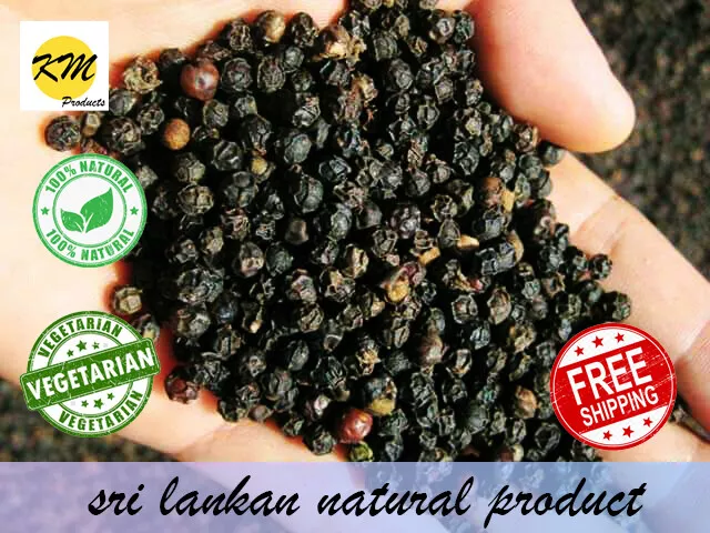 Black Pepper whole Peppercorns sri lanka Ceylon spices organic Natural pure