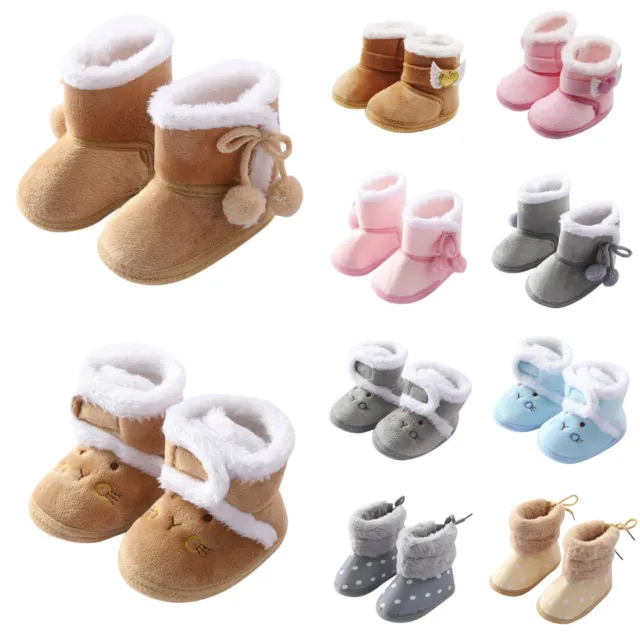Newborn Baby Girl Boys Soft Shoes Infant Boots Toddler Winter Snow Booties