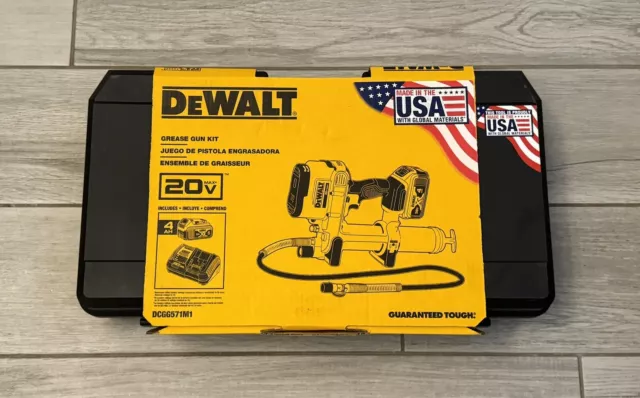 Brand New DEWALT 20V MAX Lithium Ion Grease Gun Max grease gun kit DCGG571M1