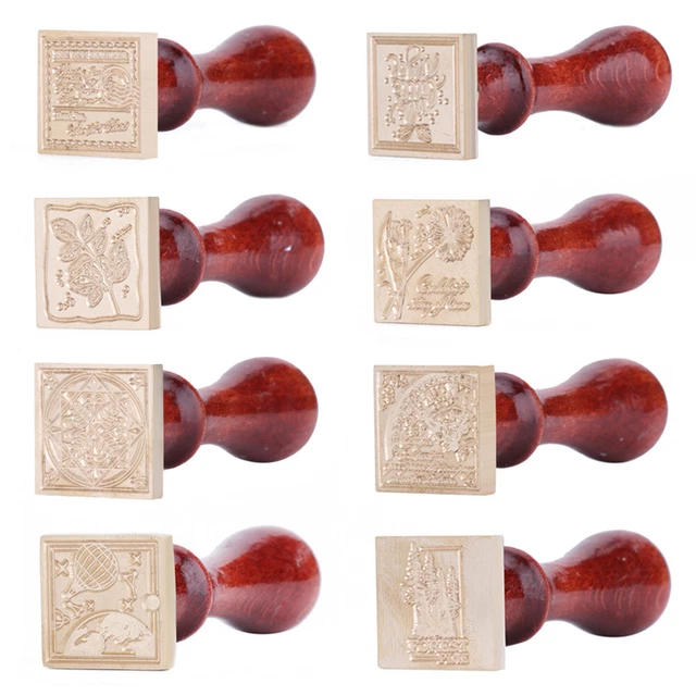 Retro DIY Seal Stamp Scrapbooking Album Envelope Decor Square Sealing Wax Stamp