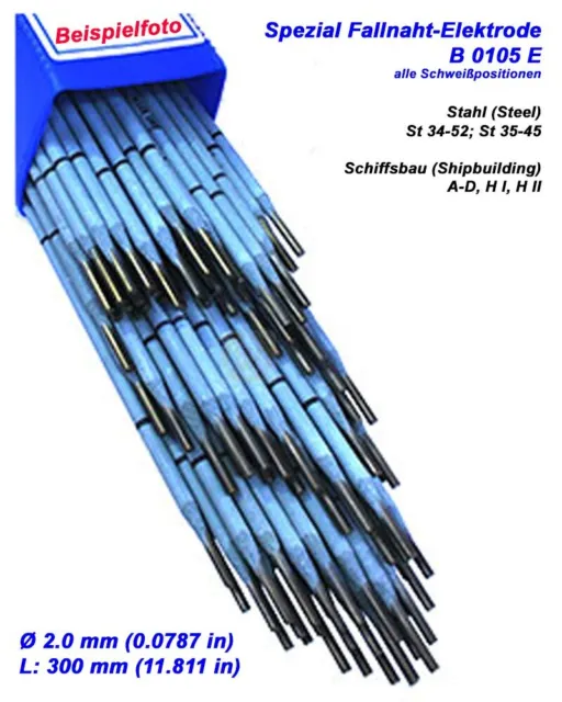 50 x électrode de soudage | Ø 2,00 mm | 0,52 kg | couture de chute - électrode de réparation MMA