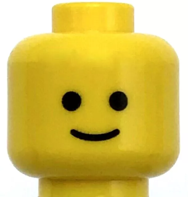 Lego New Yellow Minifigure Head Standard Grin Boy Smile City Figure Piece