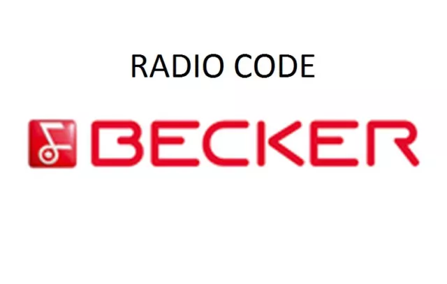 Becker Radio Code / Clé Code Harman Mercedes Benz Porsche Ferrari Alpine