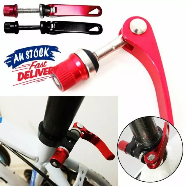 Quick Release Seat Post Clamp Scooter Bike Skewer Bolt Clip Cycle Bicycle