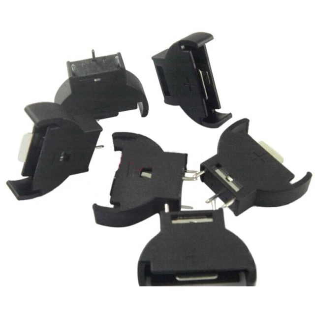 Black Nylon66 CR2032 2032 Cell Button Lithium Battery Holder Sockets Case BS-5