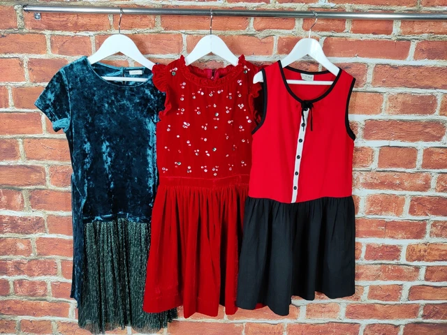 Girls Bundle Age 9-10 Years 100% Next Party Dress Playsuit Velour Kids Set 140Cm
