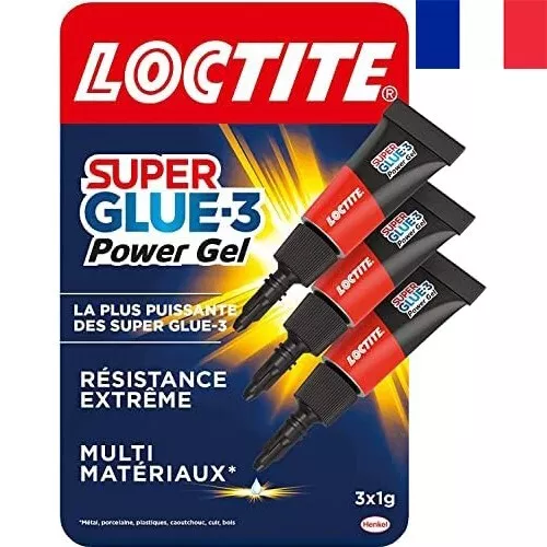 Loctite Super Glue-3 Power Gel Mini Dose, Colle Forte Enrichie En Caoutchouc, 3