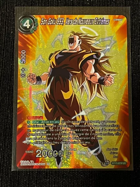 Dragon Ball Card Bandai Son Goku Ss3 Nouveaux Extremes Bt11-074-Uc Fr Mint