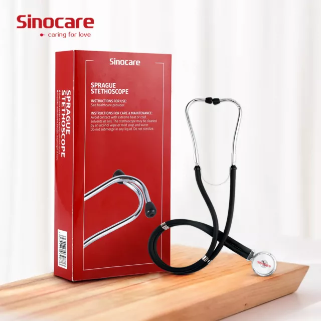 Sinocare Professional Dual Head Cardiology Stethoscope Medical Device Vet Use