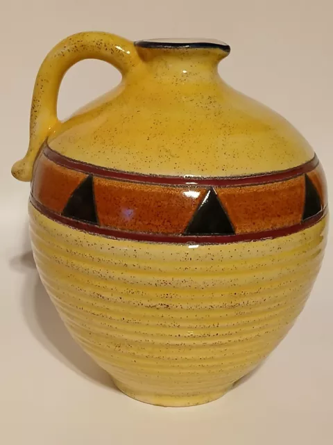 Artesa Studio Pottery Folk Art Artisan Jug - Pitcher Hand Painted 9-1/2"