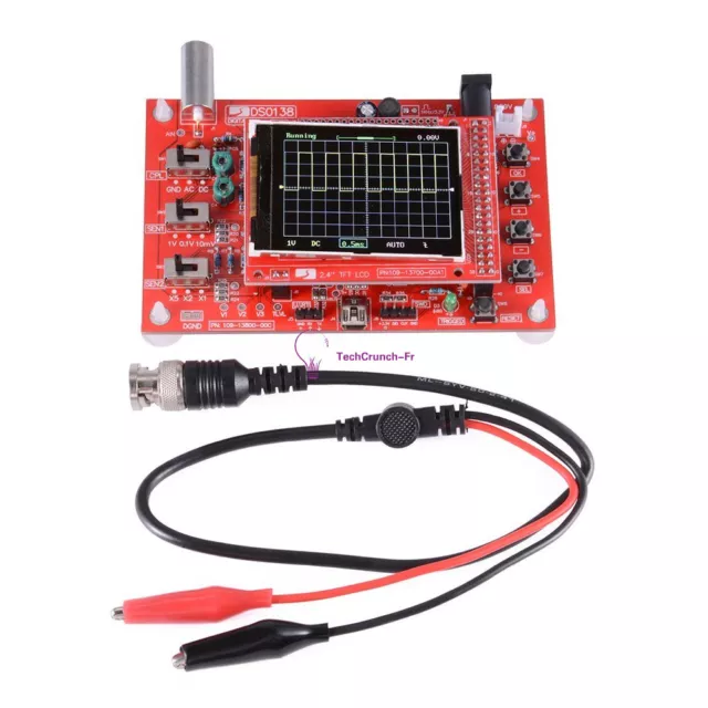 DSO138 2.4" TFT Digital Oscilloscope 1Msps + Probe Analog Bandwidth Welded