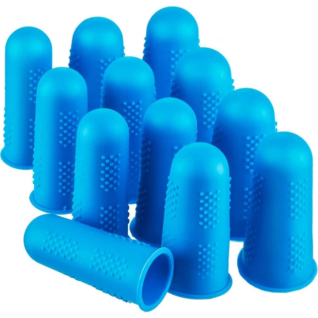 12 un. protectores de dedos de silicona adhesivos de fusión en caliente para cera de pegamento caliente F6E2