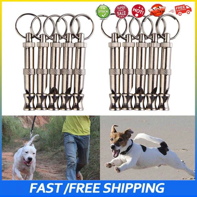 #b Llavero de sonido silbido flauta ultrasónica ajustable para perro entrenamiento de mascotas