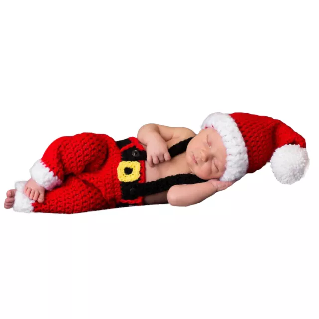 Baby Photography Props Crochet Costume Knit Outfit Newborn Girl Boy Christmas