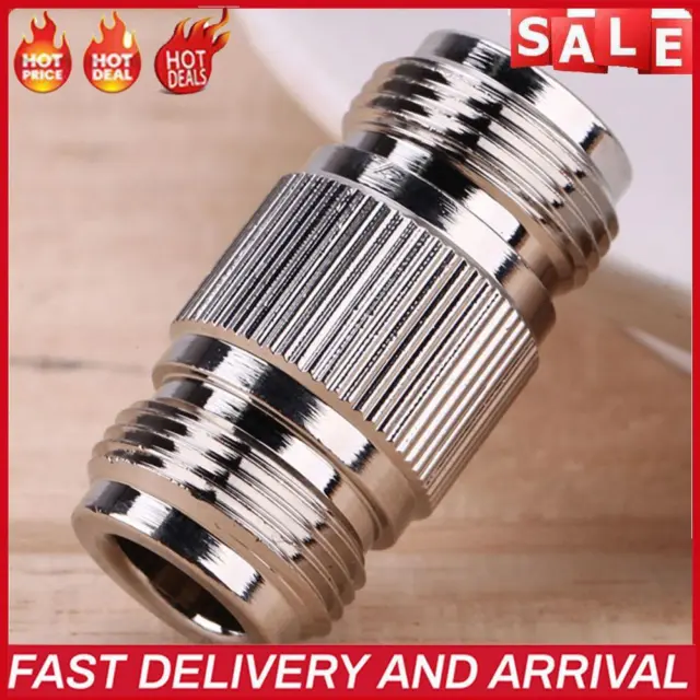 N Type Female to Female Copper Jack RF Coax Connector Adapter Silver