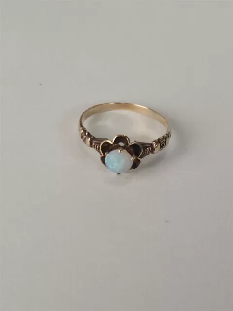 Victorian Antique Opal Ring - 10K Rose Gold, Size 7.25, 1.6 grams