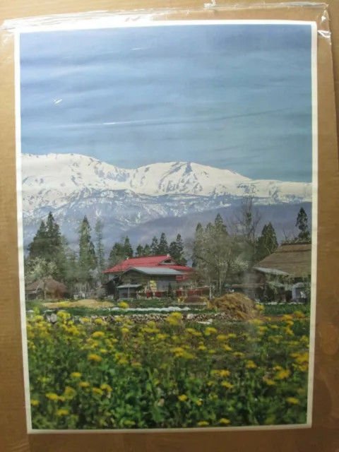 Poster vintage 1970's Japan Mountain scene Inv#G4840