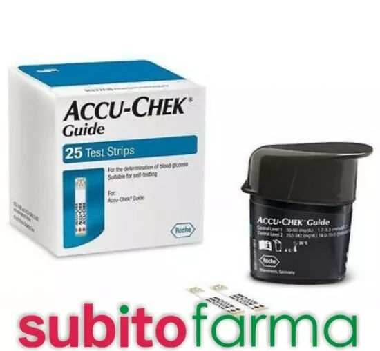 Accu-Chek Guide 25 Stricse per Controllo Glicemia