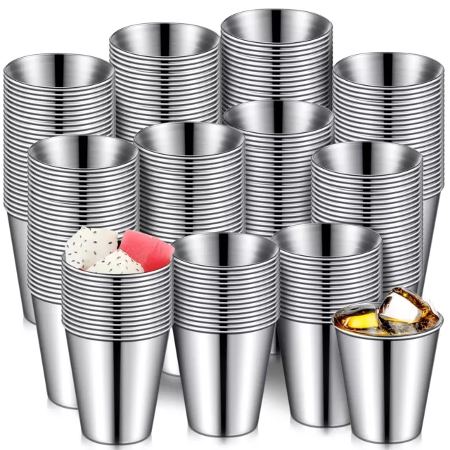 2 oz Stainless Steel Shot Glasses Metal Cups Small Unbreakable Shot Glass for...
