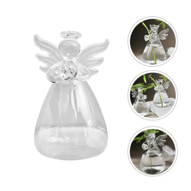 Desktop Ornament Office Adornment Clear Plant Pot Decor Glass Bottle Flowerpot