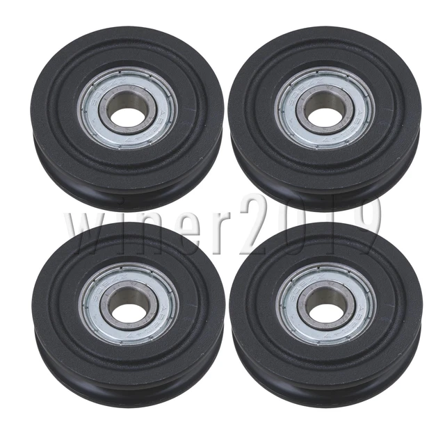 0.8x4x1cm Steel Bearing Idler Pulley Gear for Industrial Supplies Pack of 4