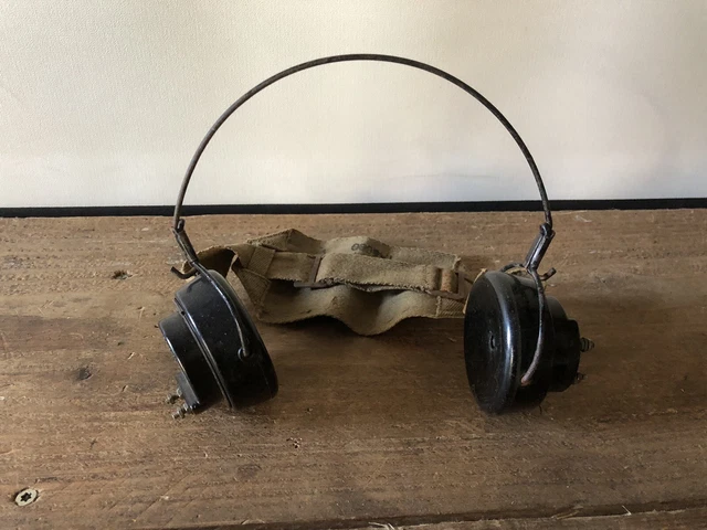 UK military Hi-impedance headphones  ham radio Crystal set Regen receiver QRP