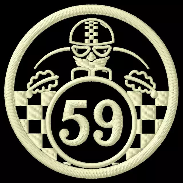 Toppa Cafe Racer 59 biker S iron-on patch vecchia scuola
