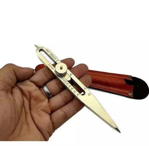 Compas à Pointes Sèches En Laiton Antique - Outil De Dessin Et Instrument Scientifique De Précision