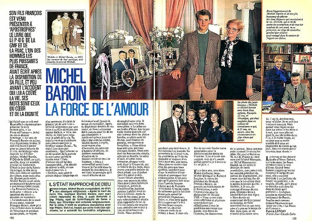 COUPURE DE PRESSE Clipping 1987 Michel Baroin et François (2 pages) EUR