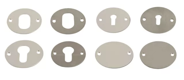 Escutcheon Plate Key Hole Cover Covered Plates Door Lock Stainless Steel 55mm