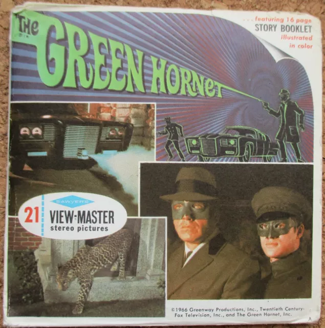 3 View-Master 3D Bildscheiben - The Green Hornet "Programmed For Death + Booklet