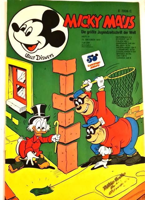Micky Maus Comic Heft Nr.41 TOP Zustand mit SB+ 1973 (Z0-1)Z 2 (111)
