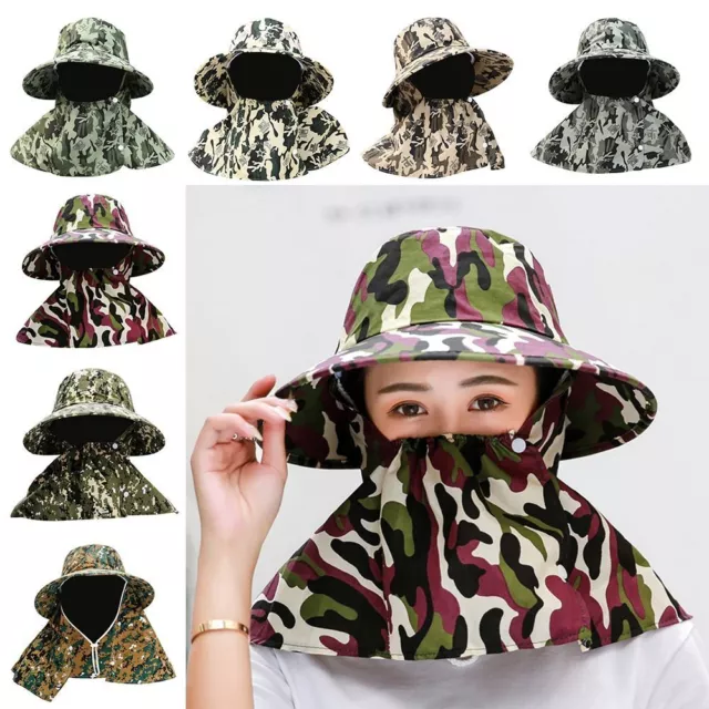 FACE AND NECK Protection Tea Picking Hat Wide Brim Sun Hat Outdoor £6.42 -  PicClick UK