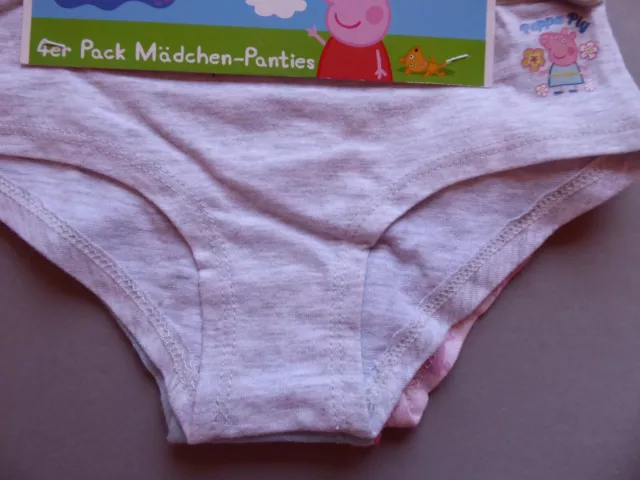 Peppa Pig Peppa Wutz Mädchen Unterhosen Slips 4er Pack Gr. 98 / 104