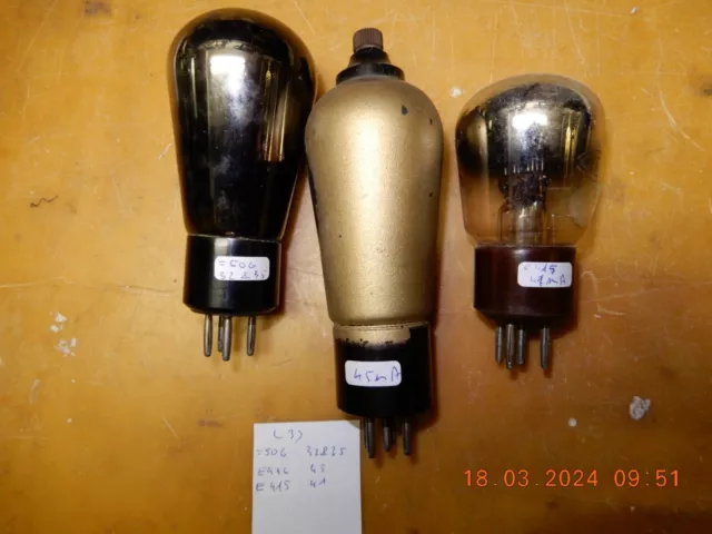 RADIO TSF Lampes Années 30 - Lot33: 506, E446 & E415