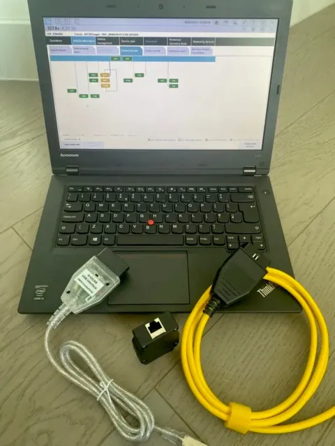 Software di codifica diagnostica per BMW MINI su Lenovo T460 i5, con cavi DCAN ENET